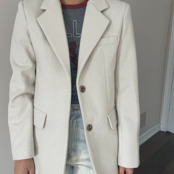 White and Cream Korean Blazer | ⭐️ HOST PICK ⭐️ - Picture 5 of 7